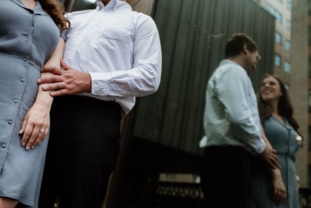Old Montreal Engagement Photo, Montreal Engagement Photo, Montreal Pre-Wedding photographer, Montreal wedding Photographer, Danielle and Andrew's MTL engagement photographer, Tommy Cafe Montreal, Le Petit Dep Montreal
