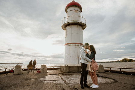Montreal Engagement Photographer, Montreal wedding Photographer, engagement portraits MTL, Elftheria and Ricky's engagement shoot, John KOO Photography, Lachine Lighthouse engagement photos