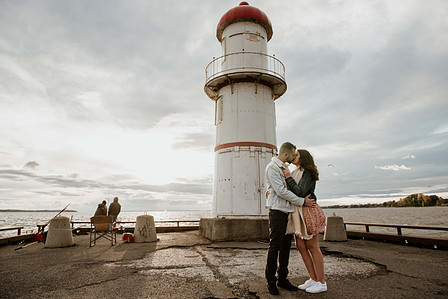 Montreal Engagement Photographer, Montreal wedding Photographer, engagement portraits MTL, Elftheria and Ricky's engagement shoot, John KOO Photography, Lachine Lighthouse engagement photos