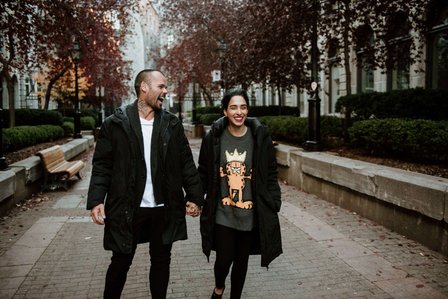 John KOO Photography; Marriage proposal MTL photo; Montreal Surprise proposal photographer; Old Montreal Surprise Proposal; Preet and Danny's Montreal surprise proposal photographer
