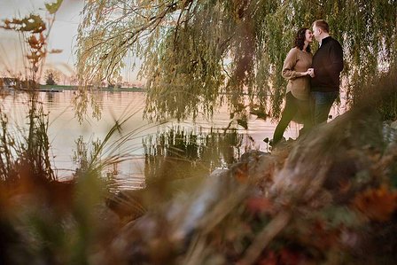 Montreal Engagement Photographer; Fall Autumn photo shoot; John KOO Photography; Julianne and Marc&amp;amp;#x27;s engagement shoot; Lachine Canal; Sunset Montreal; Sunset engagement photo; engagement photos