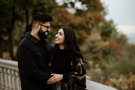 Montreal surprise proposal photographer; Surprise marriage proposal photographer MTL; Chalet du Mont Royal surprise proposal; Harleen and Mehtab's Montreal marriage proposal; John KOO Photography; Kondiaronk Belvedere surprise proposal photographer