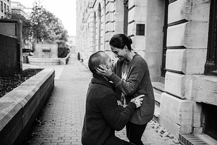 John KOO Photography; Marriage proposal MTL photo; Montreal Surprise proposal photographer; Old Montreal Surprise Proposal; Preet and Danny's Montreal surprise proposal photographer