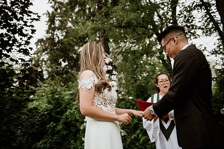 Montreal wedding Photographer; Montreal wedding photo; Carrie Ma officiant; Charlotte Flannery MUA hair stylist; FSEV wedding officiant; Jamie and Newton's wedding; John KOO Photography; Kristina Chan desserts; Longueuil wedding; Oxide design florist
