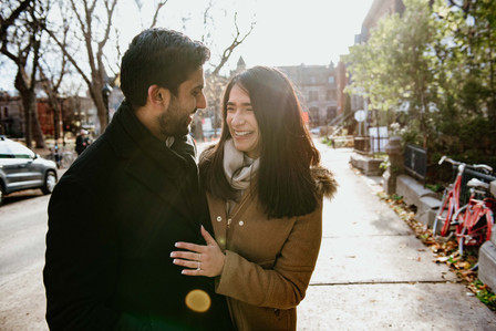 Carré Saint-Louis marriage proposal photo; Komal and Vishal's surprise proposal; Montreal surprise photographer; Plateau Mont-Royal surprise proposal; Square Saint-Louis surprise proposal photo