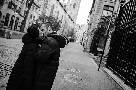 John KOO Photography; Marriage proposal MTL photo; Montreal Surprise proposal photographer; Old Montreal Surprise Proposal; Preet and Danny's Montreal surprise proposal photographer