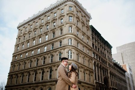 Montreal surprise marriage proposal photographer; Notre Dame Basilica surprise proposal; Old Montreal surprise proposal photographer; Winter surprise proposal Montreal; Rachel and Justin&amp;amp;#x27;s Montreal surprise proposal photographer; She said yes