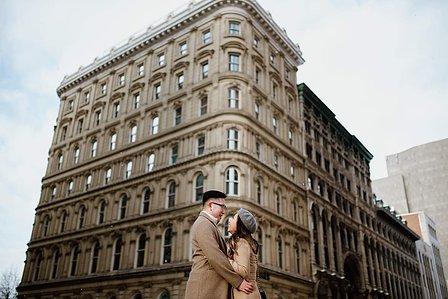 Montreal surprise marriage proposal photographer; Notre Dame Basilica surprise proposal; Old Montreal surprise proposal photographer; Winter surprise proposal Montreal; Rachel and Justin&amp;amp;#x27;s Montreal surprise proposal photographer; She said yes