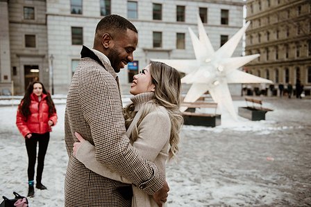 Biana Rosa singer; Ed Sheeran Perfect cover; John KOO Photography; Leon Bridges Beyond cover; MTL surprise marriage proposal photo; Montreal Surprise proposal photographer; Nelligan hotel reception venue; Notre Dame Basilica surprise proposal; Old MTL