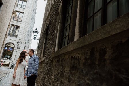 Hotel Nelligan Montreal, Old Montreal Engagement Photo, Montreal Engagement Photo, Montreal Pre-Wedding photographer, Montreal wedding Photographer, Virginie and Calyton's MTL engagement photographer