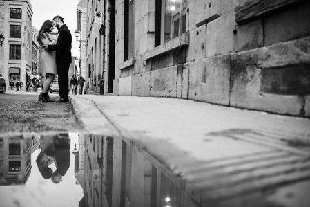 Hana and Nick's Montreal surprise proposal photographer; John KOO Photography; MTL surprise marriage proposal photo; Old Montreal Ferris Wheel surprise proposal; surprise proposal photography Old Montreal