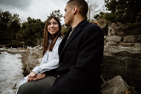 Botanical gardens surprise proposal; John KOO Photography; Lorena and Christian's Montreal surprise proposal photographer; MTL surprise marriage proposal photo; Montreal Botanical Gardens portraits