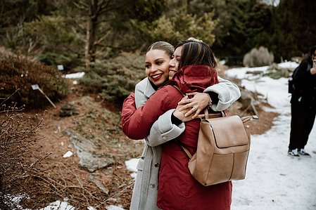 Botanical gardens surprise proposal; John KOO Photography; Lorena and Christian's Montreal surprise proposal photographer; MTL surprise marriage proposal photo; Montreal Botanical Gardens portraits