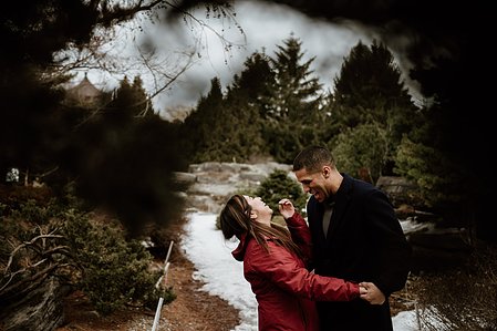 Botanical gardens surprise proposal; John KOO Photography; Lorena and Christian's Montreal surprise proposal photographer; MTL surprise marriage proposal photo; Montreal Botanical Gardens portraits