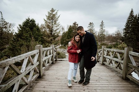 Botanical gardens surprise proposal; John KOO Photography; Lorena and Christian's Montreal surprise proposal photographer; MTL surprise marriage proposal photo; Montreal Botanical Gardens portraits