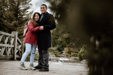 Botanical gardens surprise proposal; John KOO Photography; Lorena and Christian's Montreal surprise proposal photographer; MTL surprise marriage proposal photo; Montreal Botanical Gardens portraits