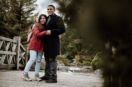 Botanical gardens surprise proposal; John KOO Photography; Lorena and Christian's Montreal surprise proposal photographer; MTL surprise marriage proposal photo; Montreal Botanical Gardens portraits