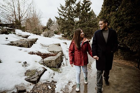 Botanical gardens surprise proposal; John KOO Photography; Lorena and Christian's Montreal surprise proposal photographer; MTL surprise marriage proposal photo; Montreal Botanical Gardens portraits