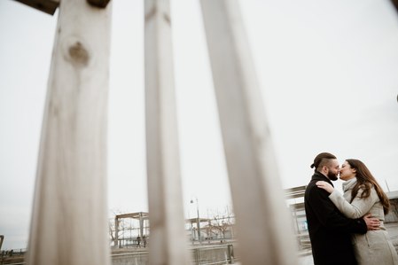 Hana and Nick's Montreal surprise proposal photographer; John KOO Photography; MTL surprise marriage proposal photo; Old Montreal Ferris Wheel surprise proposal; surprise proposal photography Old Montreal