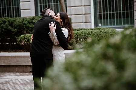 Hana and Nick's Montreal surprise proposal photographer; John KOO Photography; MTL surprise marriage proposal photo; Old Montreal Ferris Wheel surprise proposal; surprise proposal photography Old Montreal