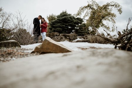 Botanical gardens surprise proposal; John KOO Photography; Lorena and Christian's Montreal surprise proposal photographer; MTL surprise marriage proposal photo; Montreal Botanical Gardens portraits
