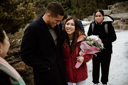 Botanical gardens surprise proposal; John KOO Photography; Lorena and Christian's Montreal surprise proposal photographer; MTL surprise marriage proposal photo; Montreal Botanical Gardens portraits