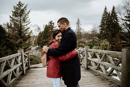 Botanical gardens surprise proposal; John KOO Photography; Lorena and Christian's Montreal surprise proposal photographer; MTL surprise marriage proposal photo; Montreal Botanical Gardens portraits