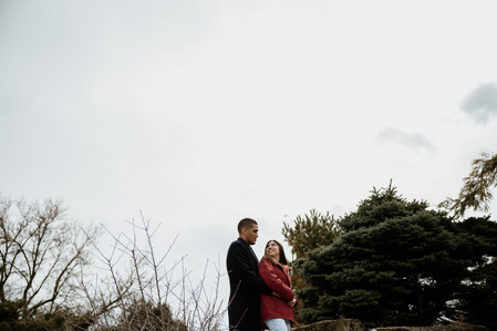 Botanical gardens surprise proposal; John KOO Photography; Lorena and Christian's Montreal surprise proposal photographer; MTL surprise marriage proposal photo; Montreal Botanical Gardens portraits