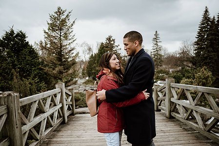 Botanical gardens surprise proposal; John KOO Photography; Lorena and Christian's Montreal surprise proposal photographer; MTL surprise marriage proposal photo; Montreal Botanical Gardens portraits