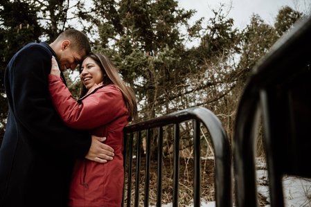 Botanical gardens surprise proposal; John KOO Photography; Lorena and Christian's Montreal surprise proposal photographer; MTL surprise marriage proposal photo; Montreal Botanical Gardens portraits