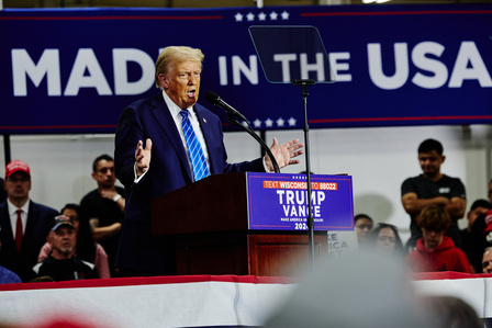 President Donald J. Trump campaign event at Dane Manufacturing in Waunakee, W.I. on Tuesday, Oct. 1, 2024.