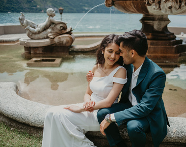Tremezzo Parco Civico Teresio Olivelli wedding photo session