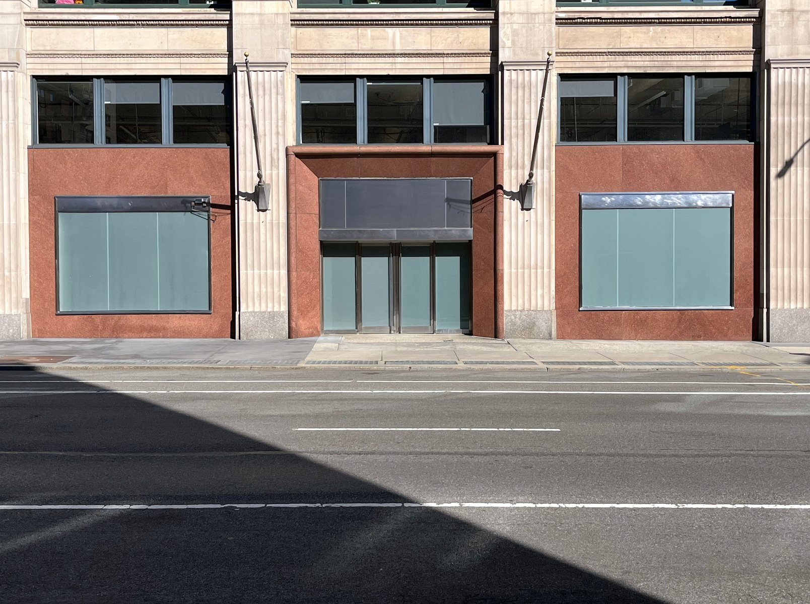 Empty storefront on lower Broadway New York City 2022