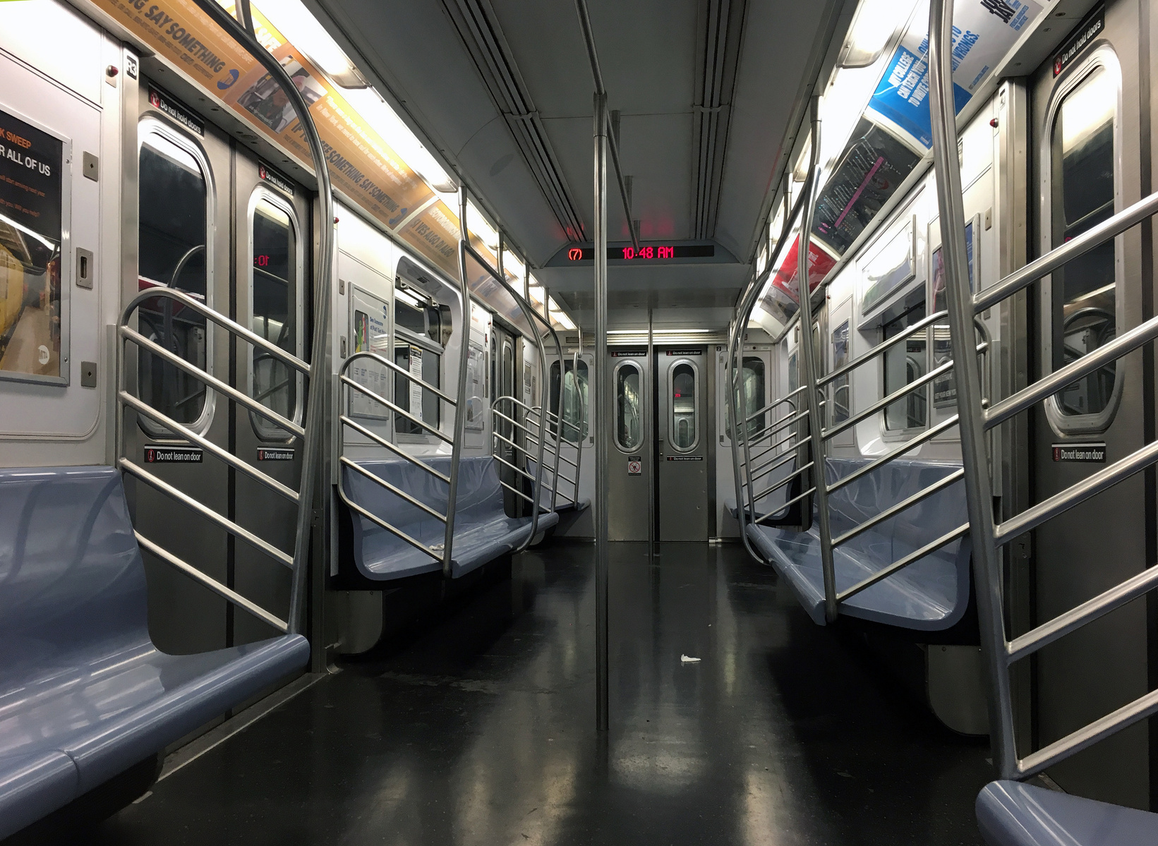 Empty 7 Train New York City