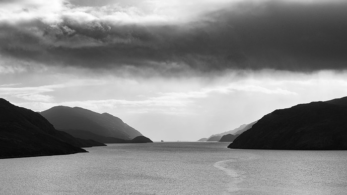 The view from the A859 road to Loch Seaforth, Isle of Harris, Scotland, Outer Hebrides.