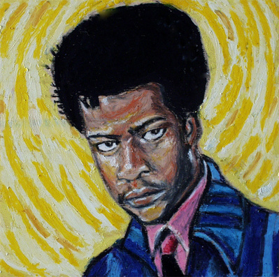 A crayon drawing of Al Green.