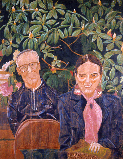 A crayon drawing of a family photo in Providence RI.