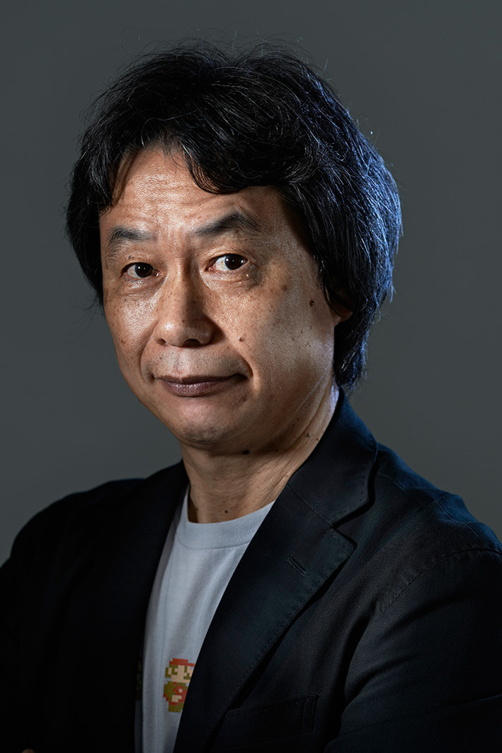 Portrait headshot of Nintendo designer Miyamoto Shigeru