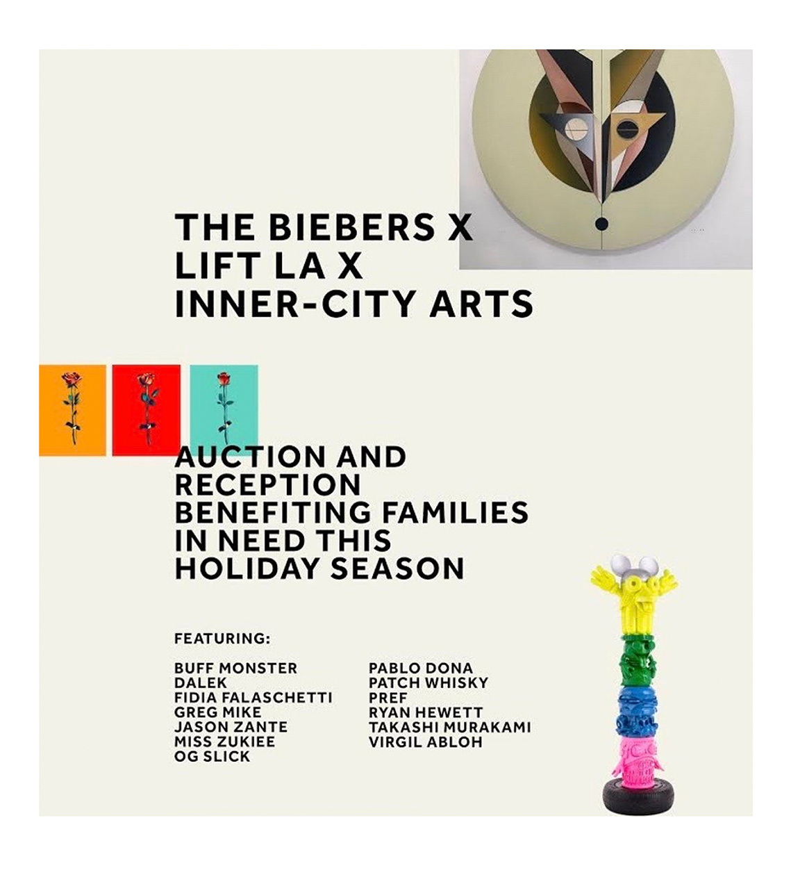 A poster invitation for an art show.