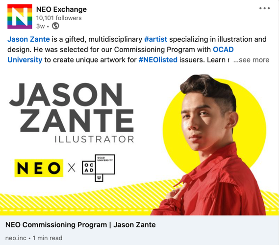 Jason Zante for NEO Stock Exchange