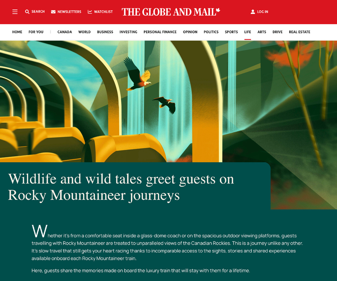An advertisement article featuring a colourful illustration.
