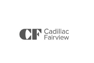 A logo of cf cadillac fairview.