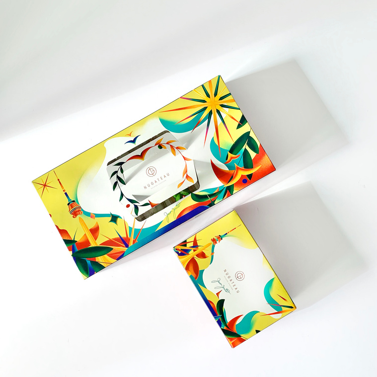 Christmas themed packaging. 