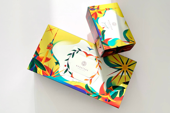 Christmas themed packaging. 