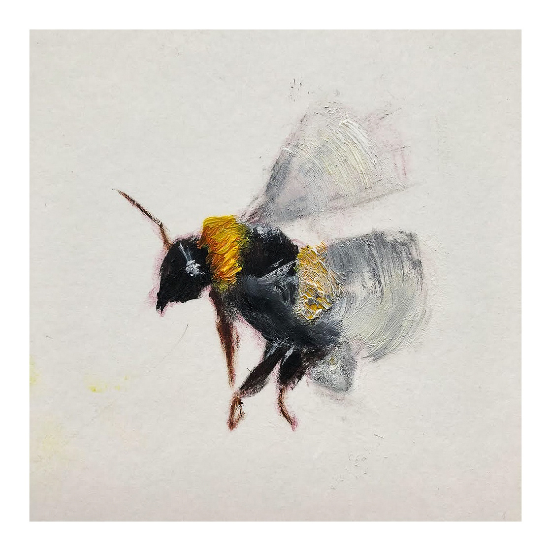 Small oil painting commissions of bees