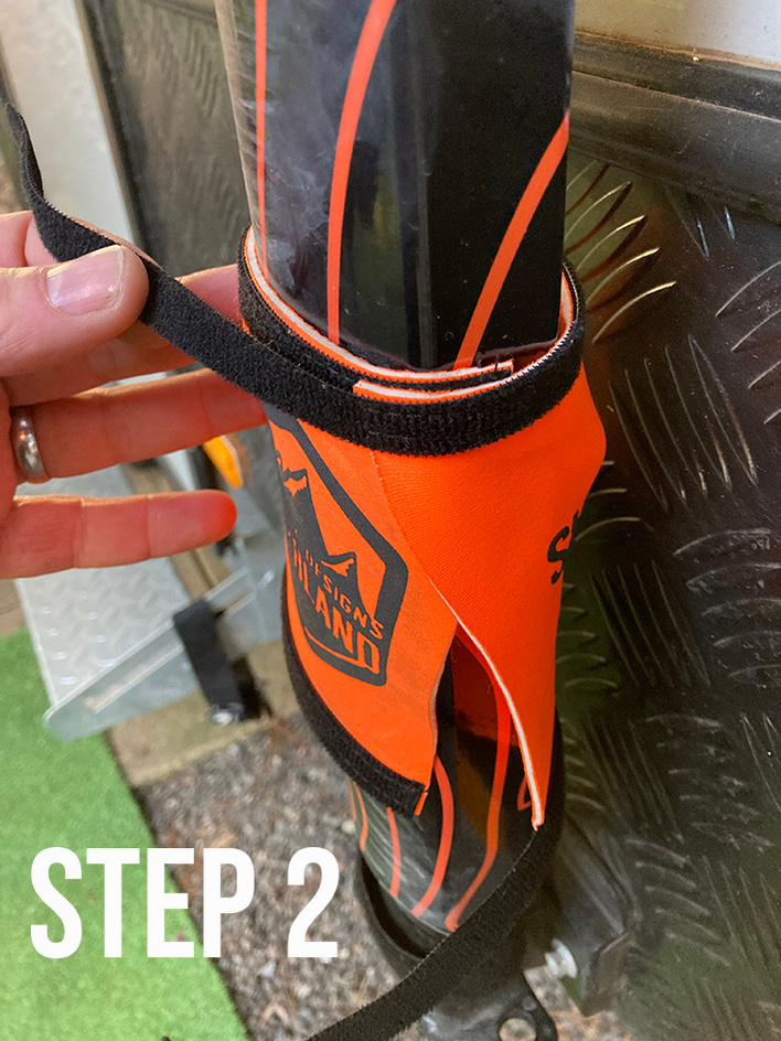 Nut Huggers designed for caravan awning arm locking knob are designed by Planet Designs Overland made in Australia. Instructions to put on caravan awning arm. Step 2.