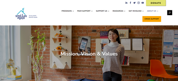 A page from the Stella's Place website that says 