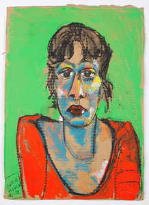 ​Portrait Sherine - Gouache sur carton - Sophie Pigeon - Artiste Sculpteur © copyright 2020