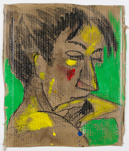 ​Portrait Virginiee - Gouache sur carton - Sophie Pigeon - Artiste Sculpteur © copyright 2020