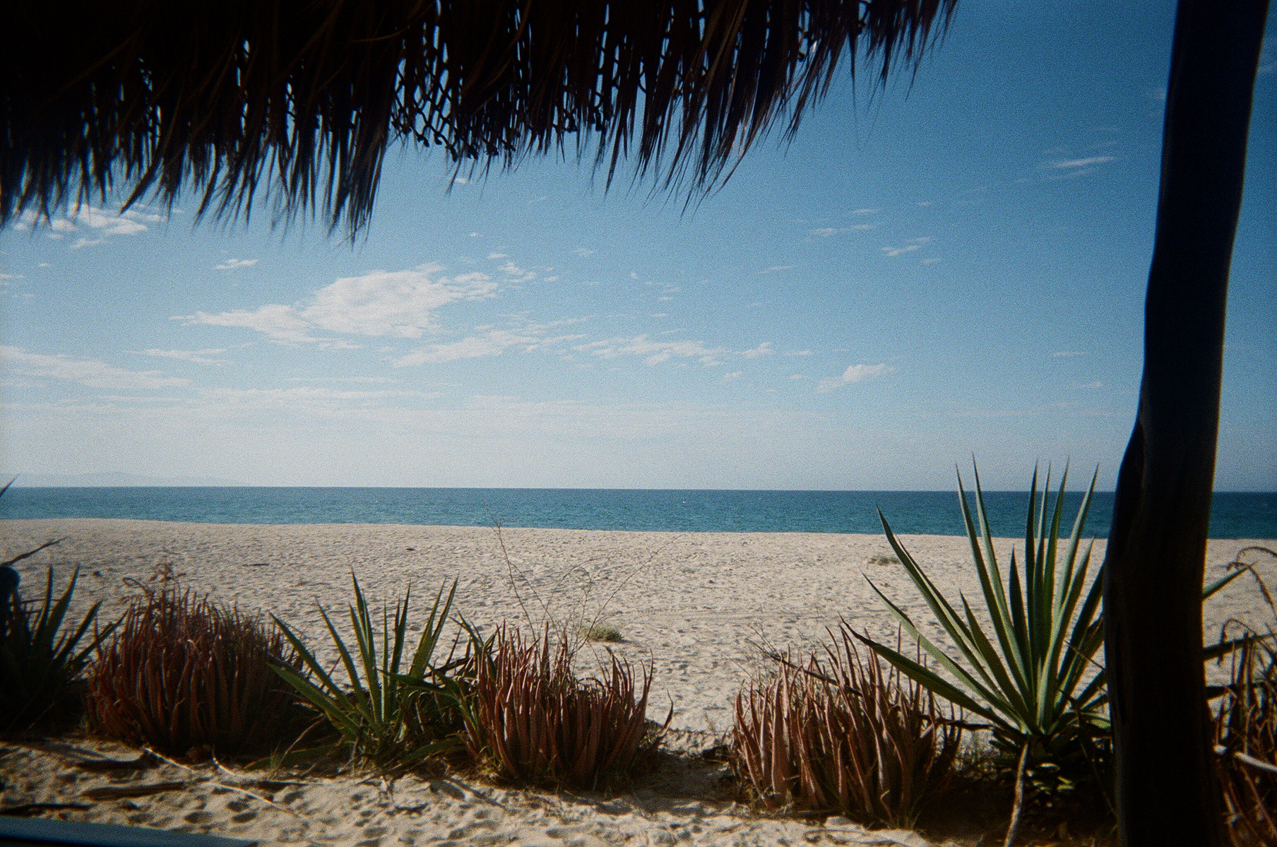 A sunny seascape taken from the porch of the house on the beach in Los Barriles, Mexico